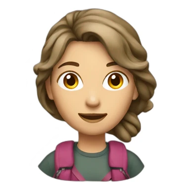 woman trekking sticker