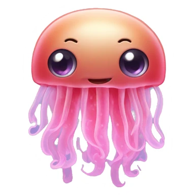 a jellyfish with :3 face sticker