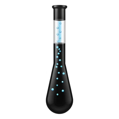 Tubo de ensayo con líquido negro sticker