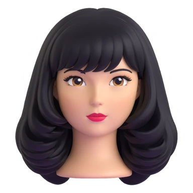 shiny and voluminous wig sticker
