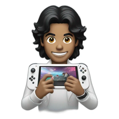 Michael jackson playing nintendo switch sticker