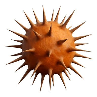 Make the spikes more realistic and dangerous while keeping the style consistent with the original image and maintaining a transparent background. sticker