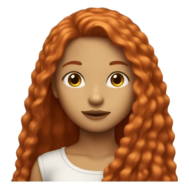 Girl with long redish hair sticker