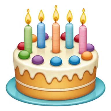 pastel de cumpleaños con colores vivios sticker