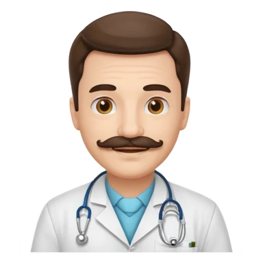 moustache uniform Doctor man sticker