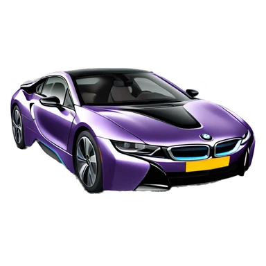 Bmw i8 purple  sticker