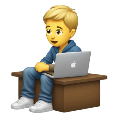 white boy music producer with macbook sticker