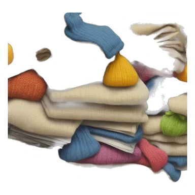 Pile of folder knitwear sticker