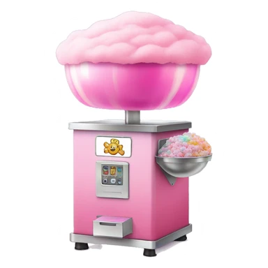 Pink ombre cotton candy machine with glitter  sticker