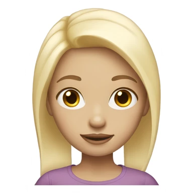girl with white skin and blond hair  sticker