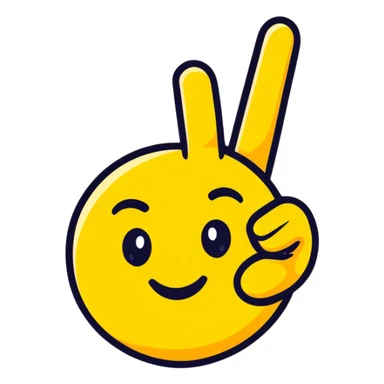 Middle finger on smiling emoji sticker