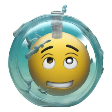 metal tube in underwater sea sticker