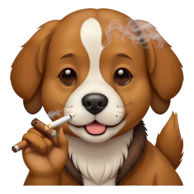 Dog smoking a blunt sticker
