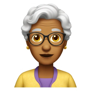 yellow skin grandma sticker