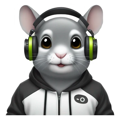 chinchilla dj sticker