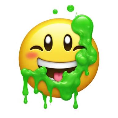 Happy face with slime sticker