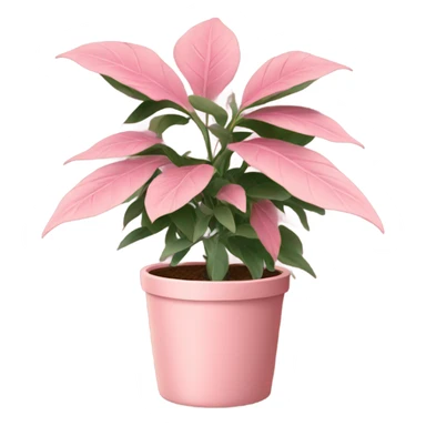 Pink plant in pale pink pot sticker