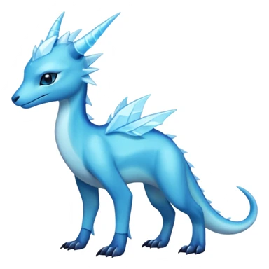 Shiny Dark Edgy  Aurorus-Inteleon-Amaura-Fakémon-hybrid-creature (full body)  sticker