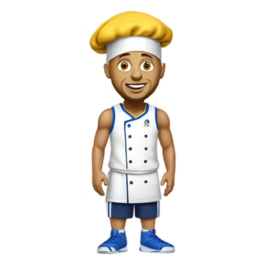 Steph curry with chef hat  sticker
