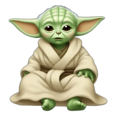 Bébé Yoda qui dort sticker