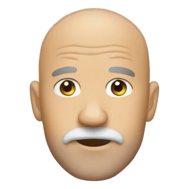 bald man MUTTON CHOPS sticker