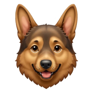 German shepherd head panting bark sticker