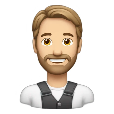 Europäischer Mann mit dunklen kurzen Haaren Mitte 40 Jahre sticker