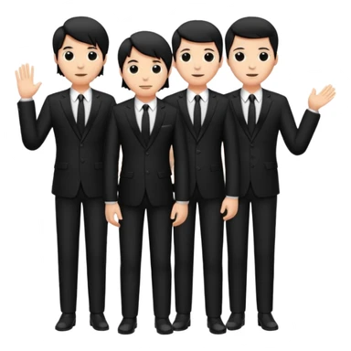 Band members wearing suits  sticker