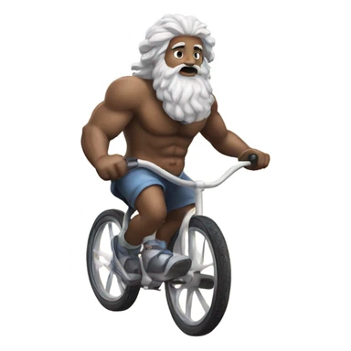 Zeus riding a unicycle  sticker