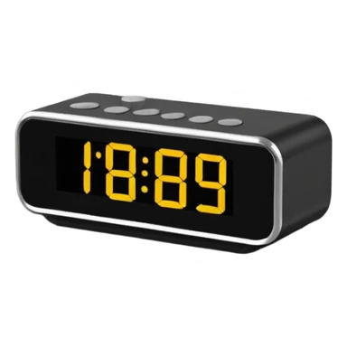 rectangular digital alarm clock sticker