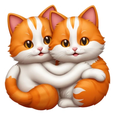 two happy cats in love sticker
