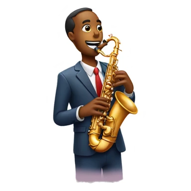 lobster playing saxophone sticker