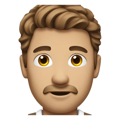 golfing club man with brown hair sticker