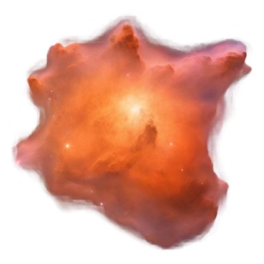 realistic nebula in cosmic space orange sticker