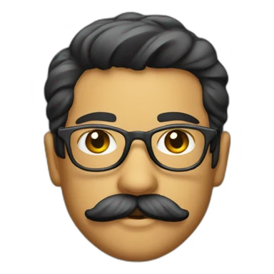 Brazilian designer having mustache sticker