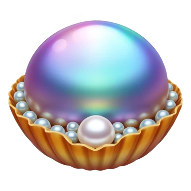 pearls in shells sticker