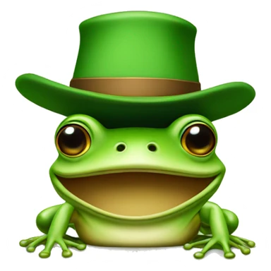 frog with derby hat sticker
