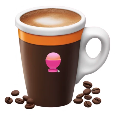 Dunkin donut hot coffee sticker
