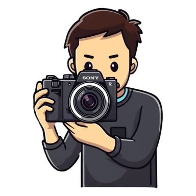 photographer with sony camera sticker