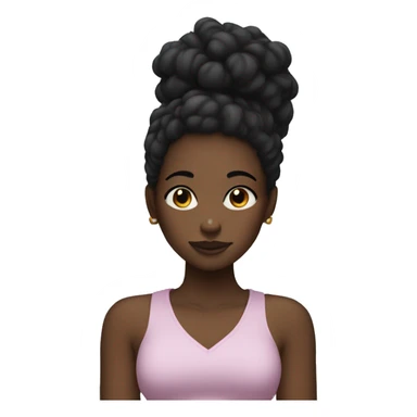 black girl with puffs saying i don't care sticker
