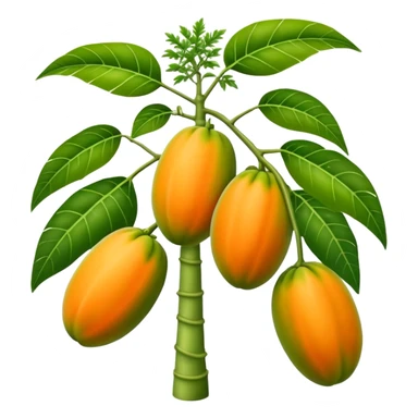 Realistic Papaya tree sticker