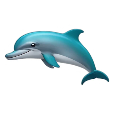a dolphin face sticker