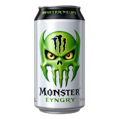White monster energy sticker