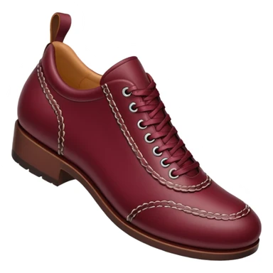 shoe in burgundy color sticker