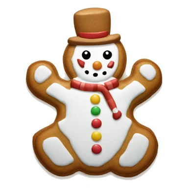 Gingerbread cookie snowman sticker