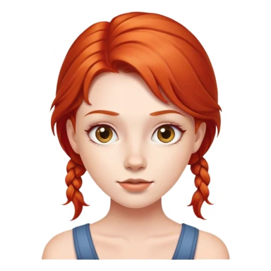 red head girl  sticker