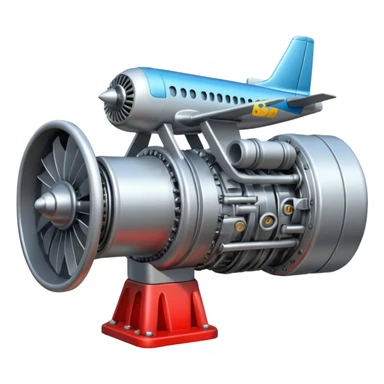 generate realistic airplane engine sticker