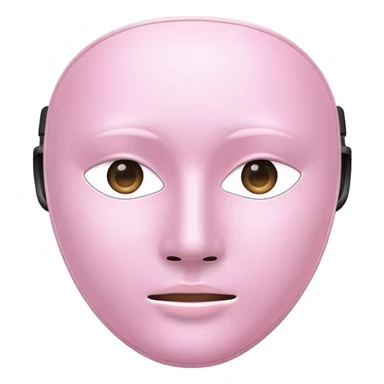 light pink face mask without human sticker
