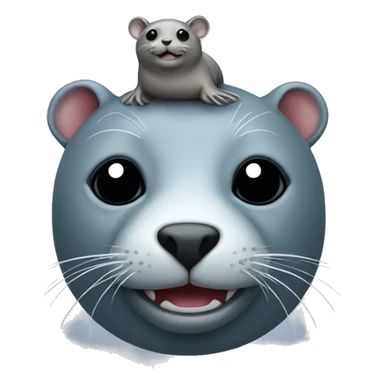 Seal with a rat on its head sticker