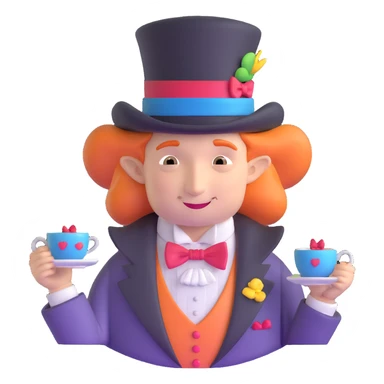Mad Hatter character from Alice in Wonderland sticker